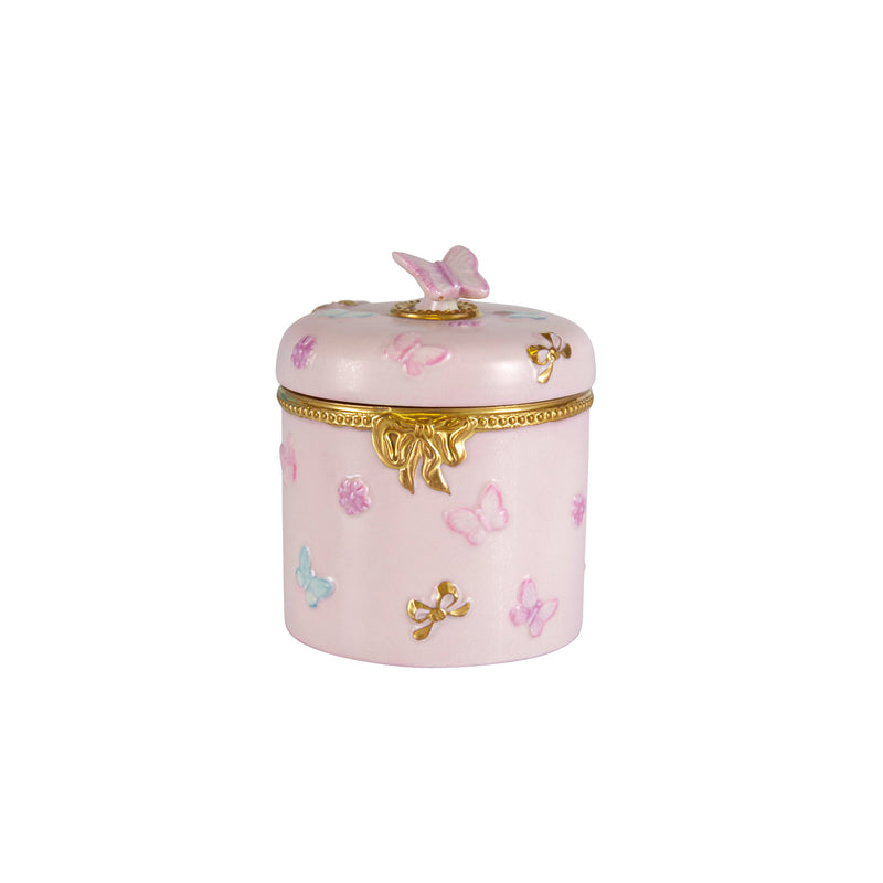 BUTTERFLY COTTON BOX AQUAMARINE - BABY ROSE - GOLD