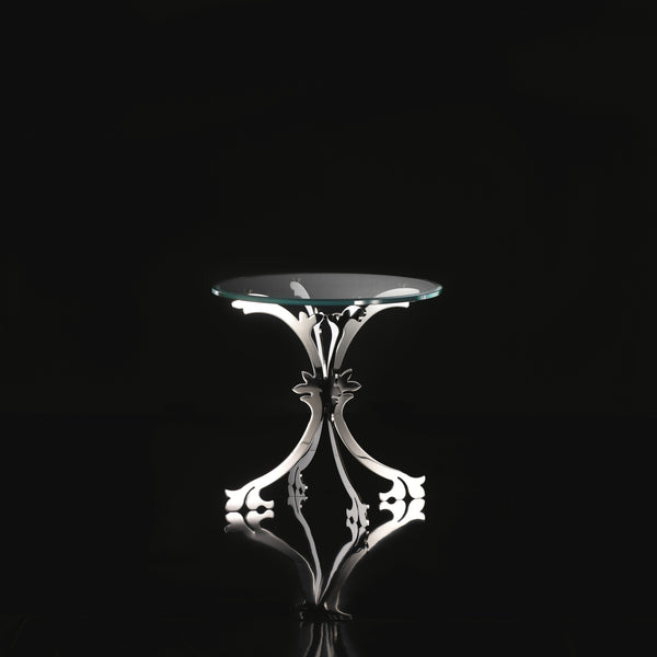 ROUND TABLE FULL  POLISHED NICKEL