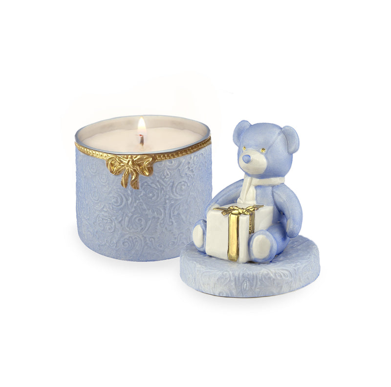 BABY TEDDY SCENTED CANDLE BABY BLUE
