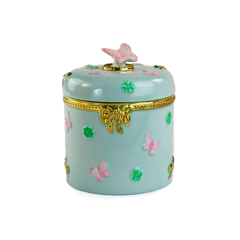 BUTTERFLY SCENTED CANDLE BABY ROSE - AQUAMARINE - GOLD