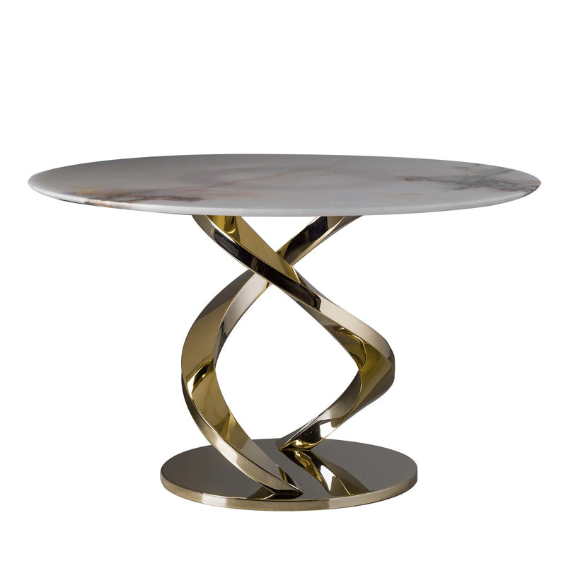 WOMAN DINING TABLE ONYX GOLD